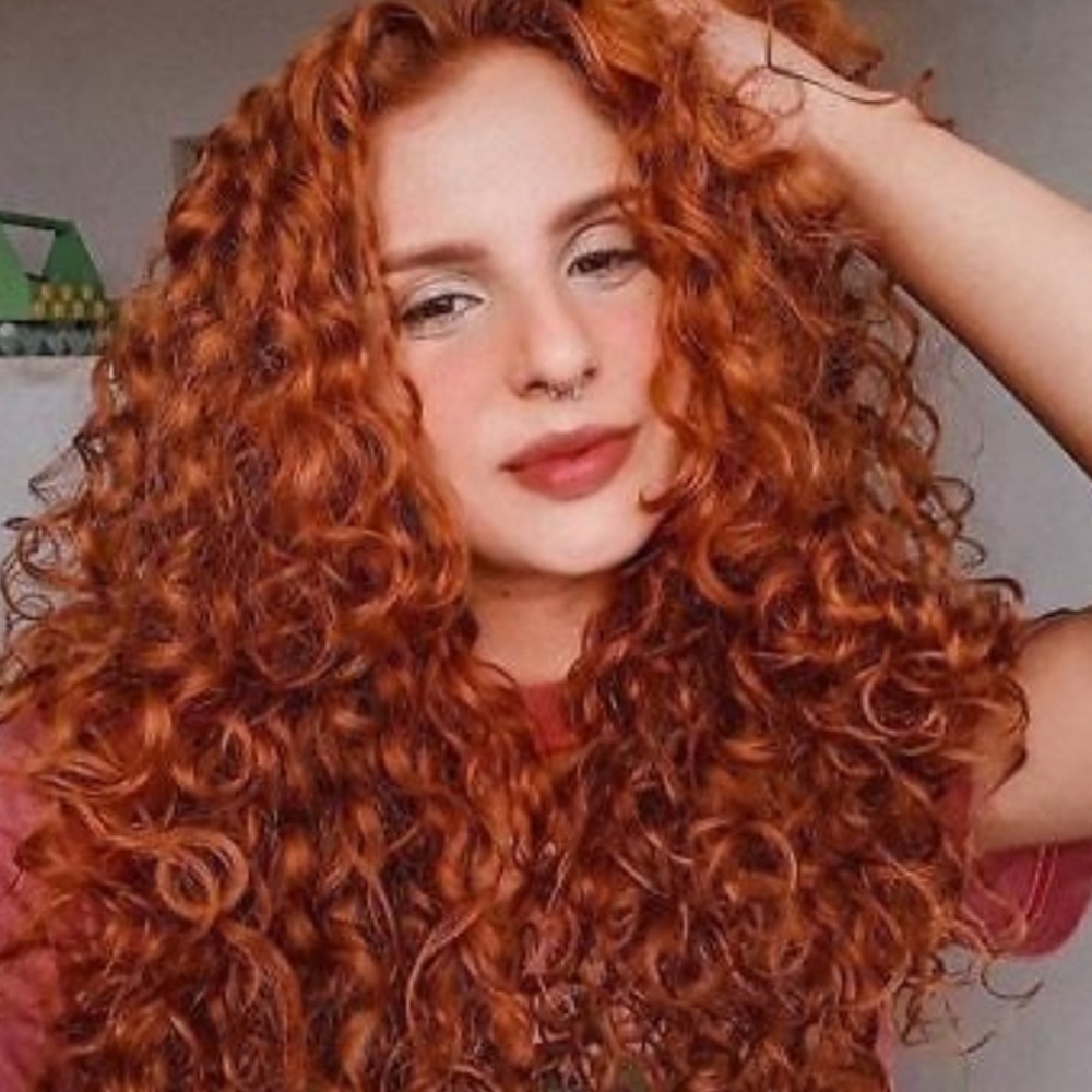 - 💫 22” COPPER RED KINKY CURLY LACE FRONT WIG *NEW*